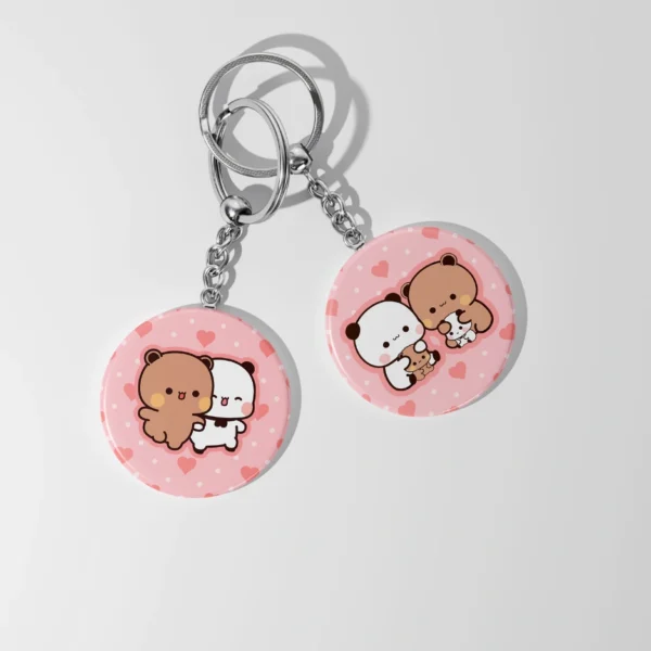 Bubu Dudu 2 Adet Sevgi Temalı Anahtarlık - Açacak Fonksiyonlu