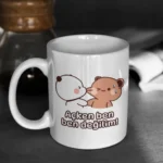 Bubu Dudu "Açken Ben Ben Değilim" Eğlence Temalı Porselen Kupa - Görsel 2