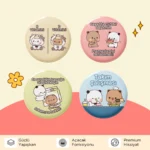 Bubu Dudu 4'lü Buzdolabı Magnet Set Çift Temalı - Güçlü Mıknatıs