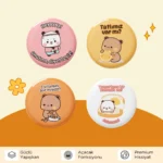 Bubu Dudu 4'lü Buzdolabı Magnet Set Eğlence Temalı - Güçlü Mıknatıs