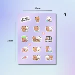 Bubu Dudu 3'lü Hediye A5 Sticker Set - 15x21CM 3 Adet