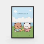 Bubu Dudu Doğal Ahşap Çerçeveli Tablo - Pozitif Motivasyon