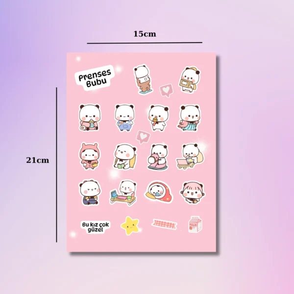 Bubu Hediye A5 Sticker Set - 21x15cm
