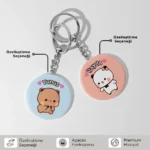 Dudu Bubu Kişiselleştirilebilir Çift Anahtarlığı Özel Tasarım