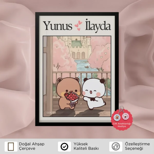 Bubu Dudu Kişiselleştirilebilir Çerçeveli Tablo