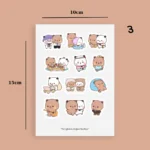 3 Adet Mini Boy Bubu Dudu A6 Sticker Seti - Görsel 3