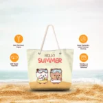 Bubu Dudu Hello Summer Alışveriş Çantası, Kumaş Çanta