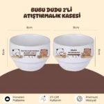 Bubu Dudu 2'li Porselen Atıştırmalık Kasesi - Görsel 2