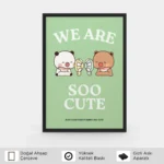 Bubu Dudu We Are So Cute Ahşap Çerçeveli Tablo