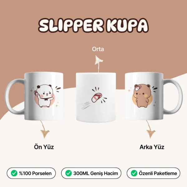 Bubu Dudu Slipper, Terlik Kupa %100 Porselen